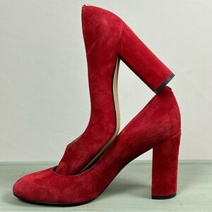 SAM EDELMAN red suede pumps - size 6.5